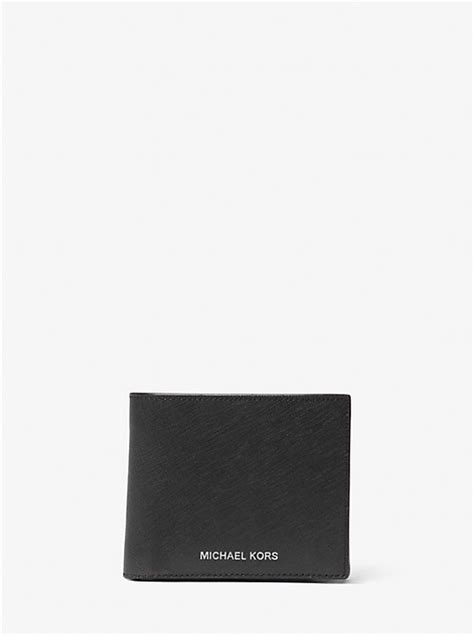 michael kors harrison leather billfold wallet|michel Kors long men's wallet.